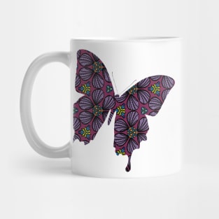 Purple Flower Pattern Mug